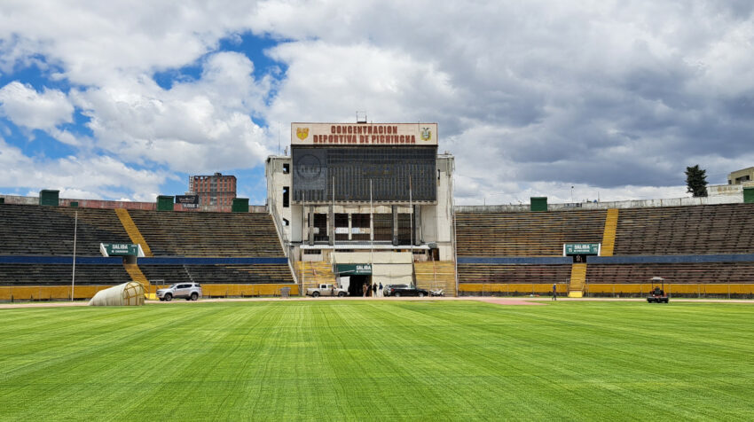 Vista de la general sur del estadio Olímpico Atahualpa, el 1 de marzo de 2023.