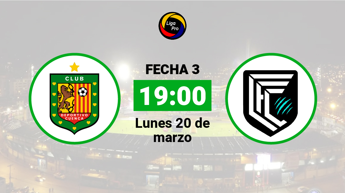 Deportivo Cuenca se enfrenta a Cumbayá el lunes 20 de marzo desde las 19:00.