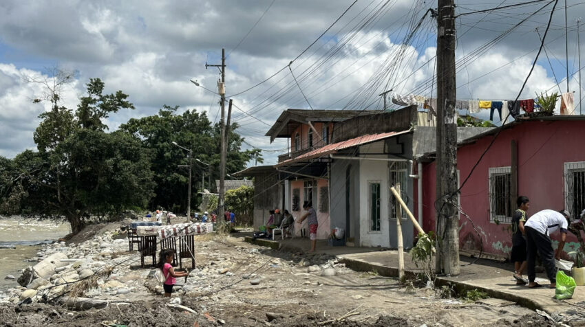 Las casas situadas en la calle Amazonas fueron las más afectadas. 