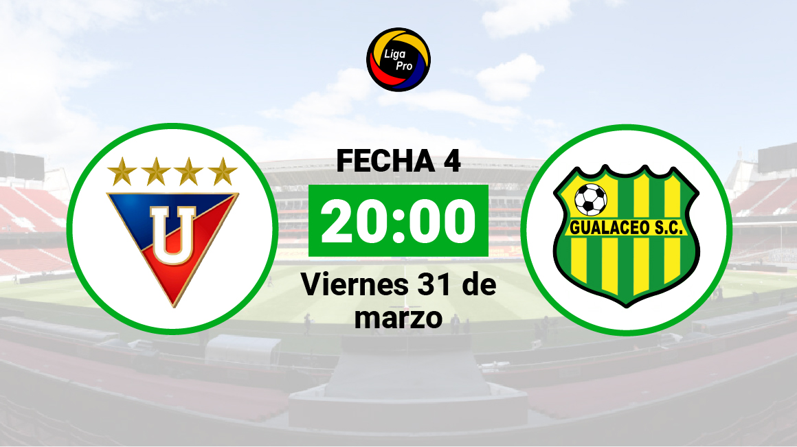 Liga de Quito se enfrenta a Gualaceo el viernes 31 de marzo desde las 20:00.
