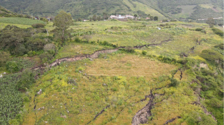 Vista panorámica del sector de La Cría, en Santa Isabel, Azuay, el 31 de marzo de 2023. 
