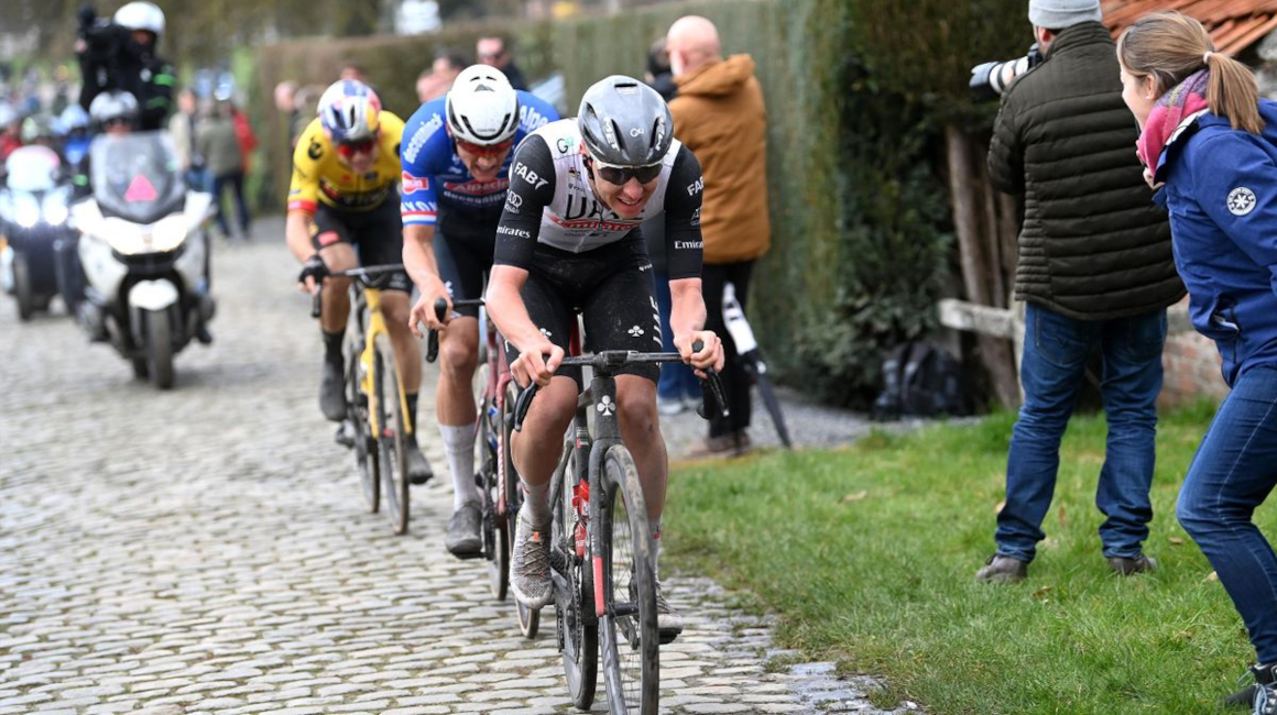 Tadej Pogacar, Mathieu van der Poel y Wout van Aert se enfrentarán en el Tour de Flandes 2023.