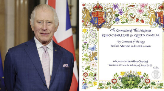 Invitación para la coronación del rey Carlos III