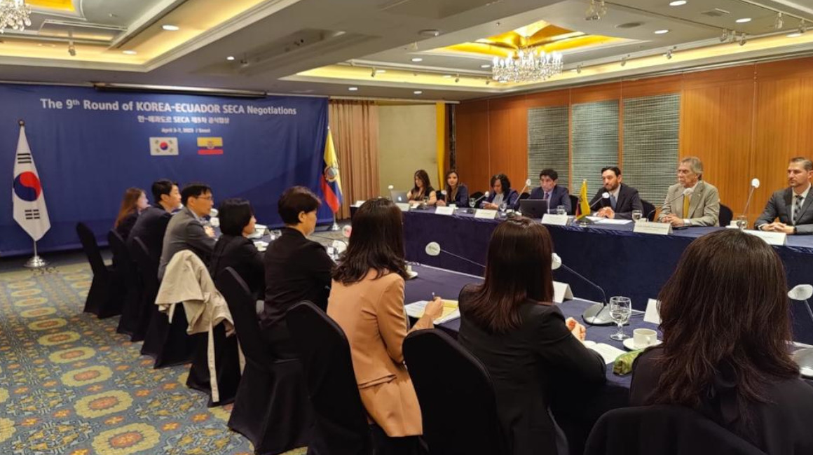 Novena ronda de negociación del acuerdo entre Ecuador y Corea del Sur. Seúl, 3 de abril de 2023.