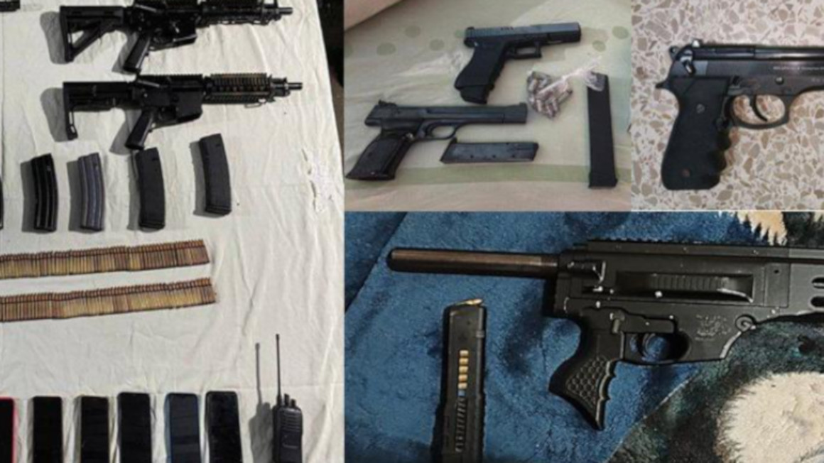 Armas y municiones que era comercializadas por una organización criminal, en Manabí.