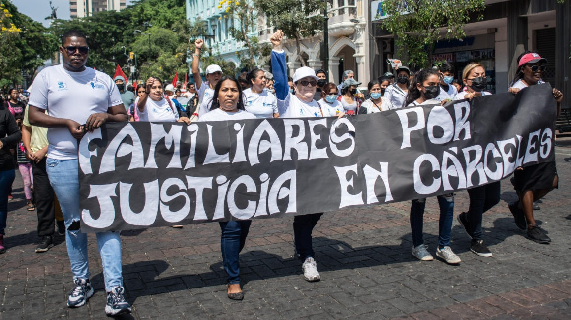 Imagen referencial de una manifestación de los familiares de las víctimas de las masacres carcelarias.