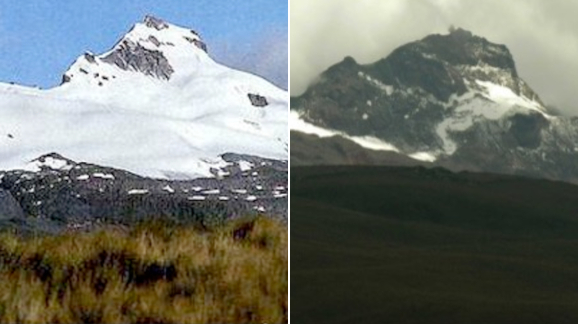 Antes y después del volcán Carihuairazo.