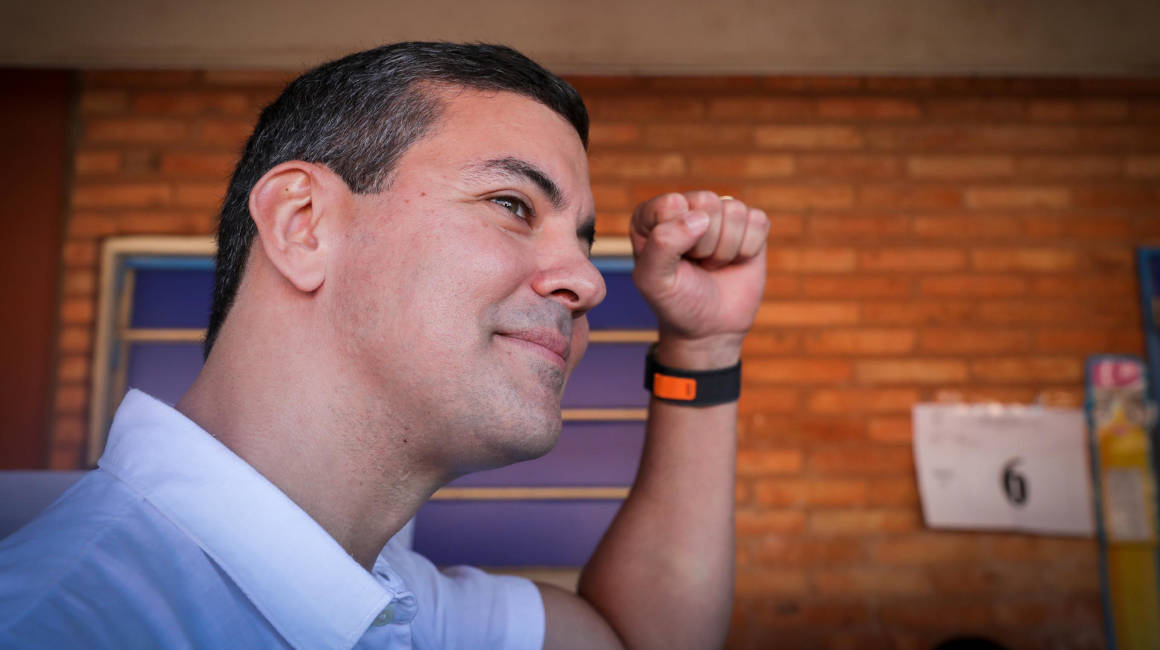Votación del candidato a la Presidencia de Paraguay Santiago Peña Palacios