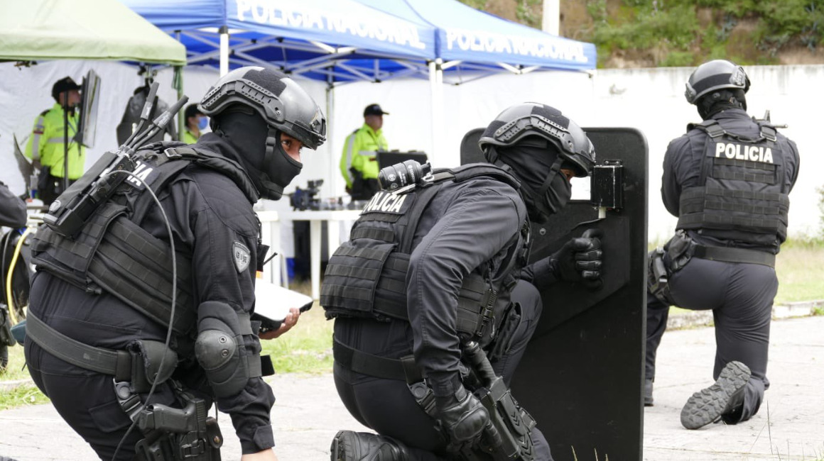 Presentación de las capacidades operativas tácticas especiales de la Policía, el 1 de mayo de 2023.