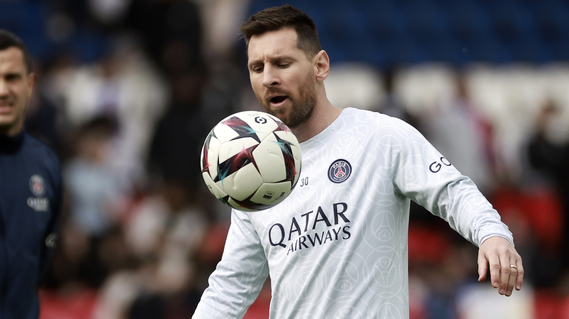 Lionel Messi, entrenando con el PSG, el 30 de abril de 2023.