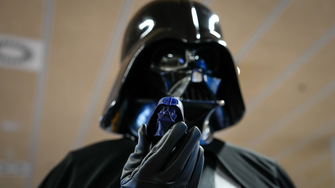 Darth Vader, uno de los icónicos personajes de Star Wars en un evento en Esapa, en 2022.