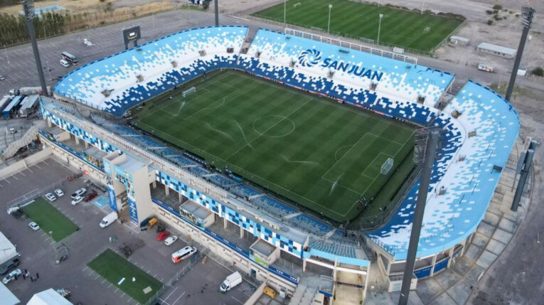Vista aérea del estadio Bicentenario de San Juan, en Argentina.