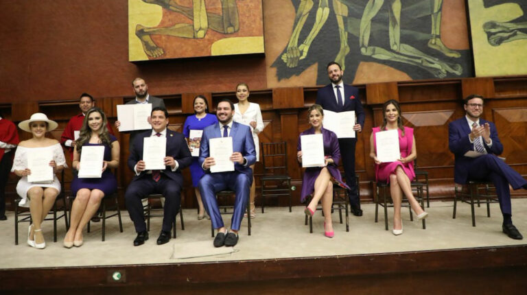 Integrantes del Concejo de Participación Ciudadana, durante su posesión, el 14 de mayo de 2023.
