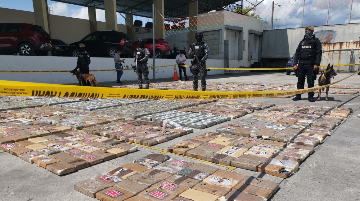 Imagen de referencia de cocaína incautada en el Puerto de Guayaquil.