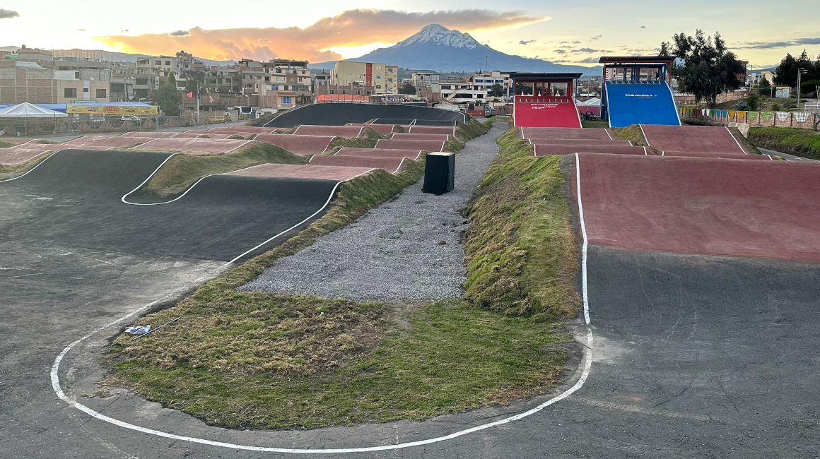 La renovada pista de BMX de Riobamba.