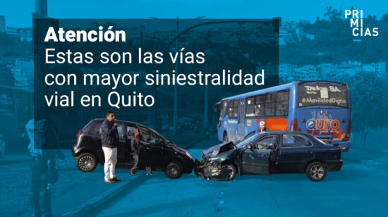 Vías con más accidentes y siniestros de tránsito en Quito