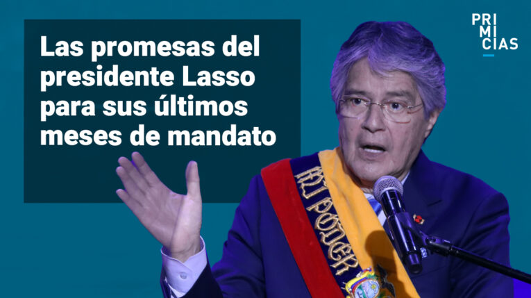 El presidente Lasso, presentó su informe a la nación desde la Plataforma Gubernamental del sur de Quito.