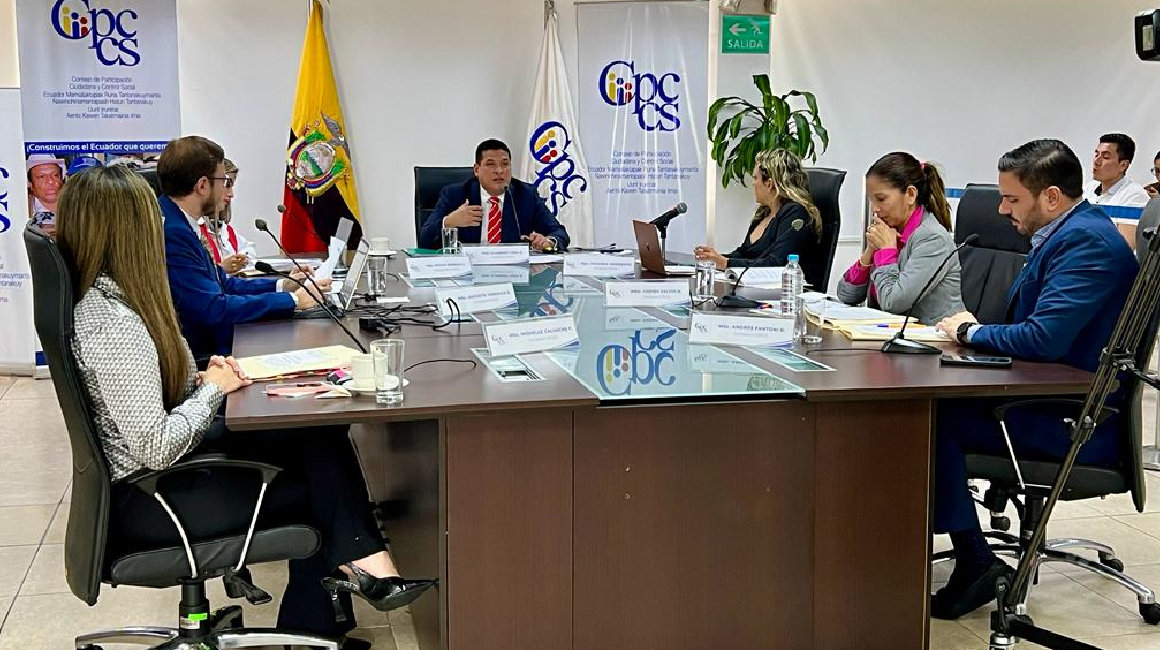 Reunión del Consejo de Participación Ciudadana (CPCCS) del 24 de mayo de 2023, en Quito.