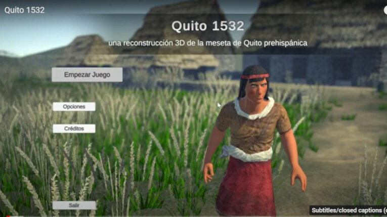 Clip de inicio del videojuego Quito 1532, creado por un equipo de arqueólogos e historiadores ecuatorianos. 