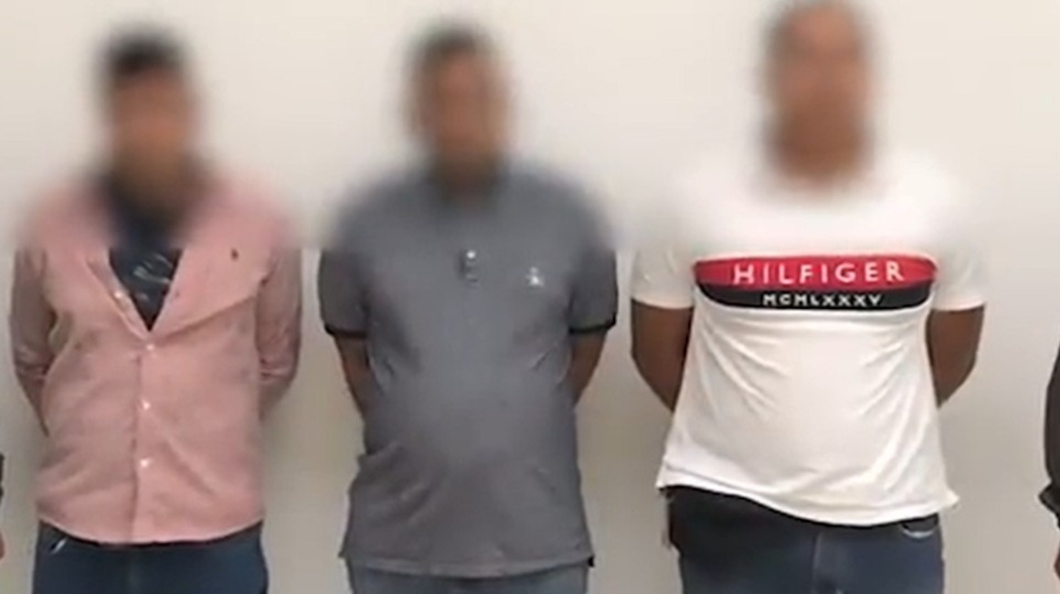 Tres detenidos de la banda 'Los Águilas', el 27 de mayo de 2023.