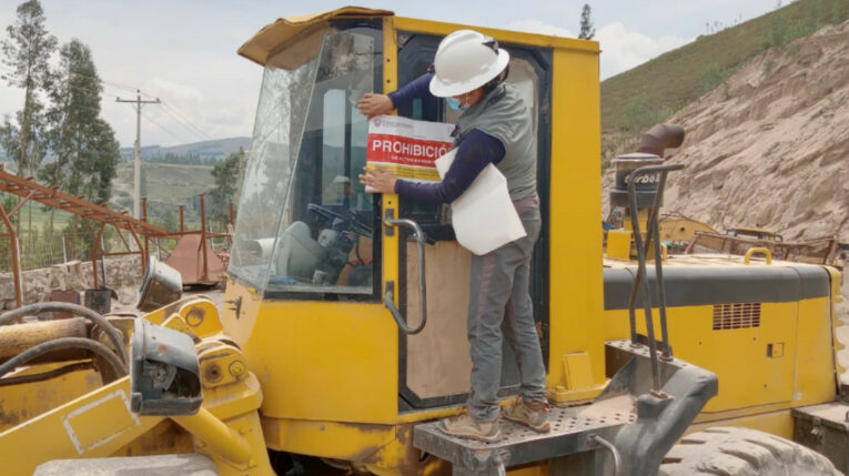 Operativo contra la minería ilegal en Chimborazo, 22 de marzo de 2023.