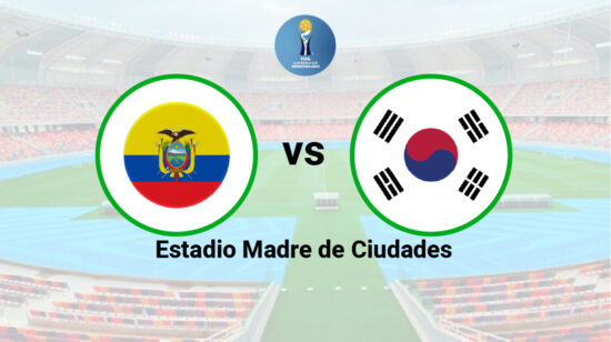 Ecuador se enfrenta a Corea del Sur por los octavos de final del Mundial Sub 20 el 1 de junio de 2023.