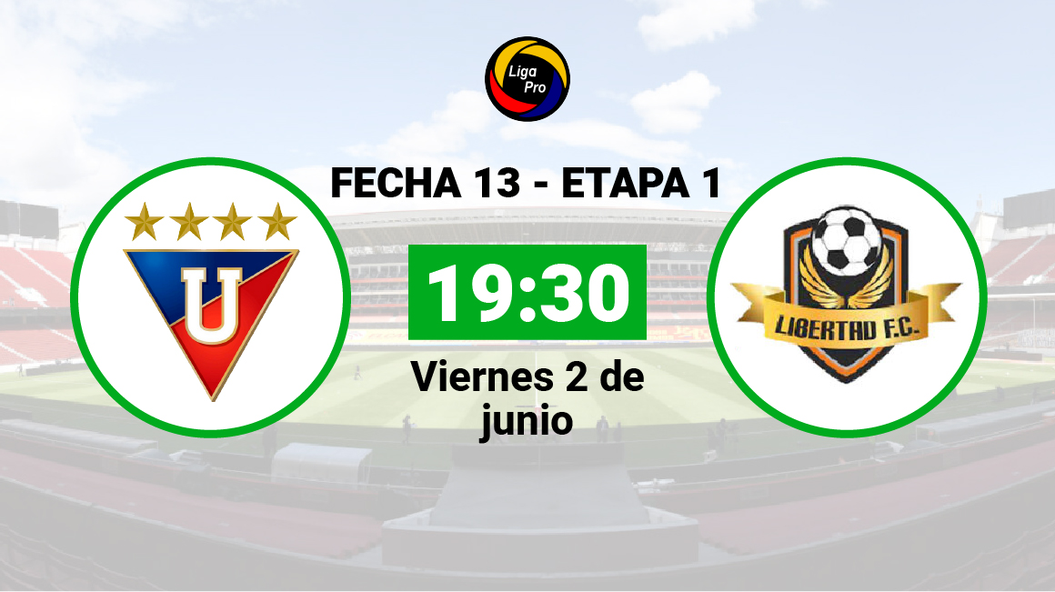 Liga de Quito se enfrenta a Libertad el viernes 2 de junio desde las 19:30.