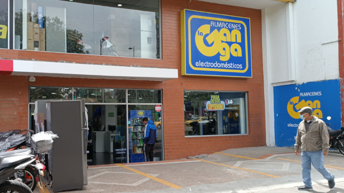 Local de productos electrónicos La Ganga, ubicado en la avenida Naciones Unidas, en Quito. 