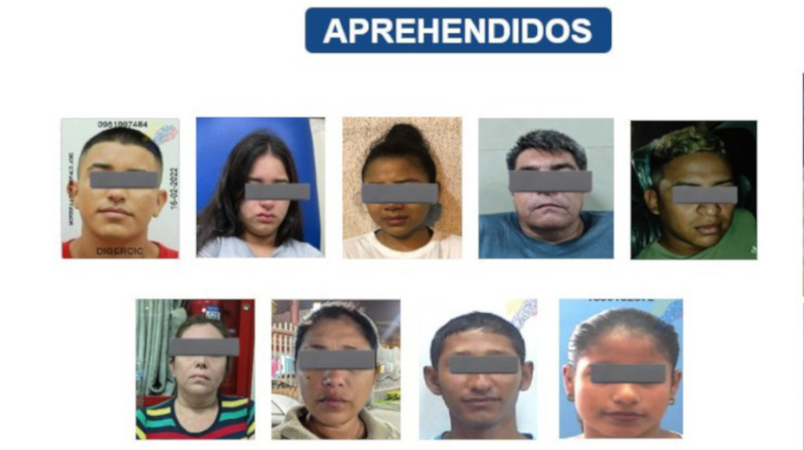 Nueve extorsionadores capturados en Quito, Guayaquil y Portoviejo