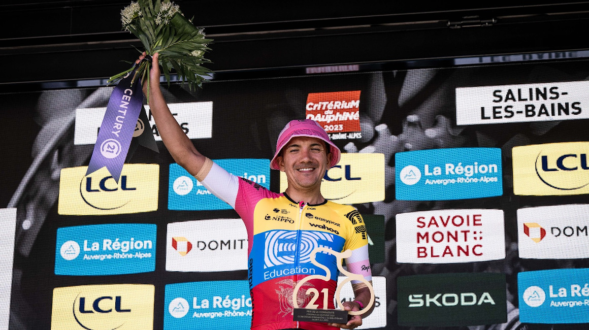 El ciclista ecuatoriano, Richard Carapaz, fue elegido como el más combativo en la  Etapa 5 del Critérium du Dauphiné, el 8 de junio de 2023.