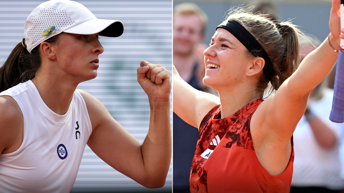 Las tenistas Iga Swiatek y Karolina Muchova disputarán la final de Roland Garros, el 10 de junio de 2023.