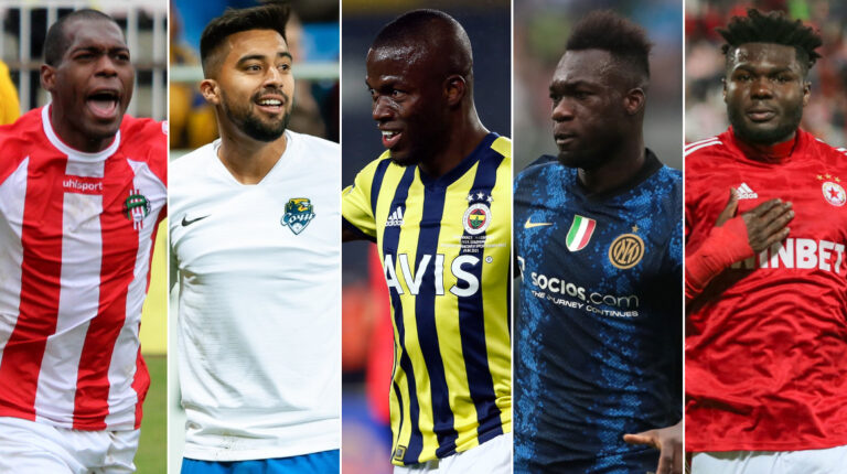 Augusto Batioja, Christian Noboa, Enner Valencia, Felipe Caicedo y Jordy Caicedo se encuentran entre los ecuatorianos con más goles en Europa.