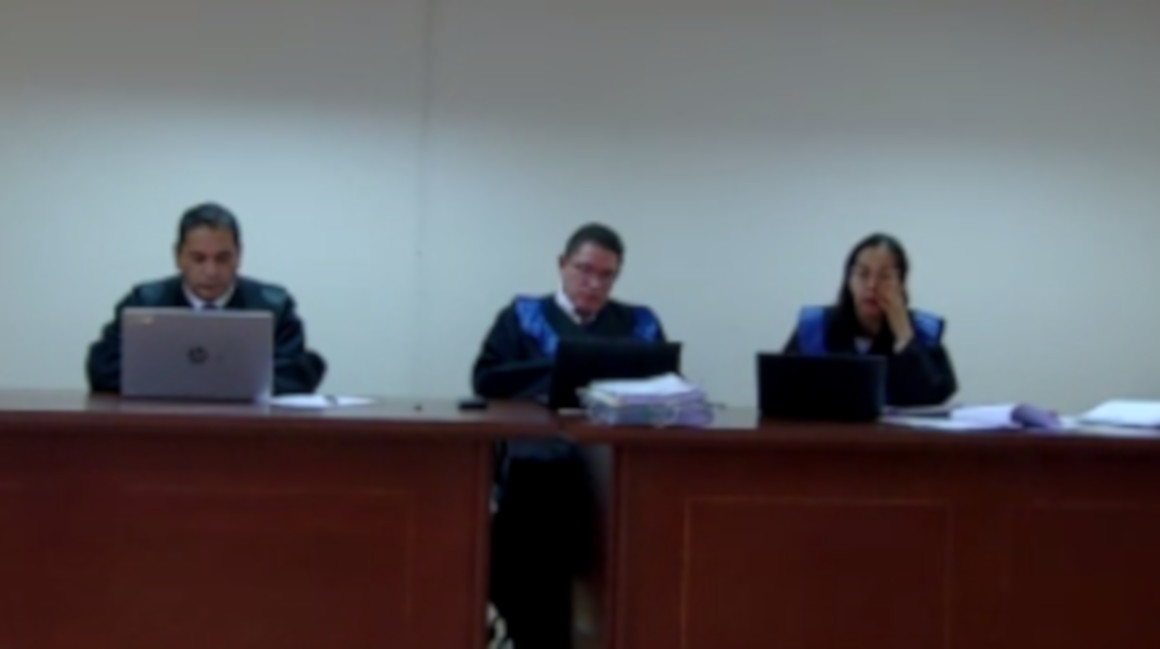 Audiencia de apelación al habeas corpus presentado por Víctor Adaramaja en contra de Iván Saquicela, el 14 de junio de 2023.