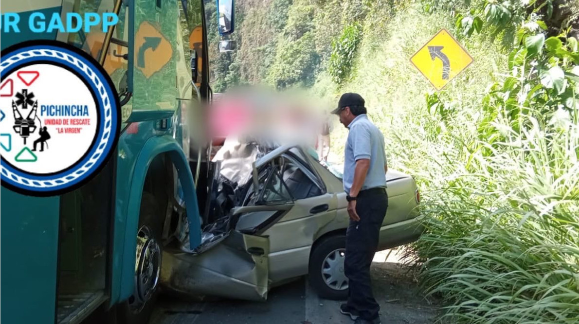 Mortal accidente de tránsito en la vía Alóag-Santo Domingo