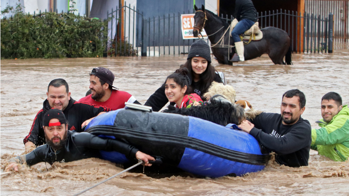 Evacuados en Chile por las peores lluvias en 30 años