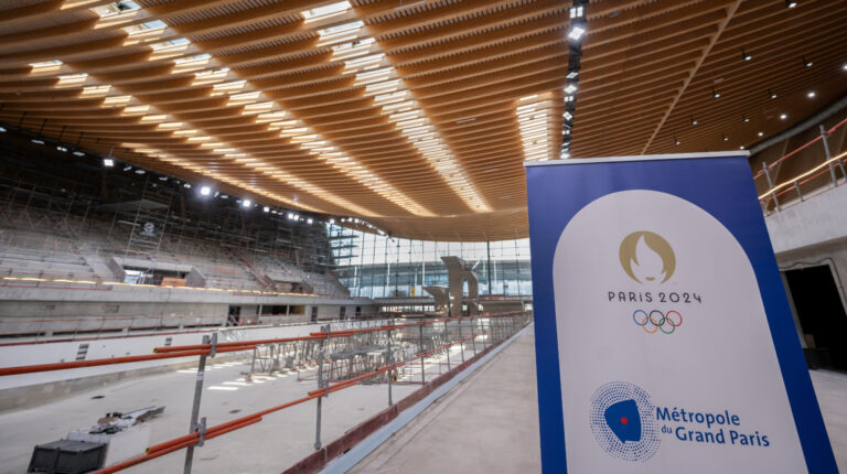 Imagen de la piscina que se usará en los Juegos Olímpicos de París 2024.