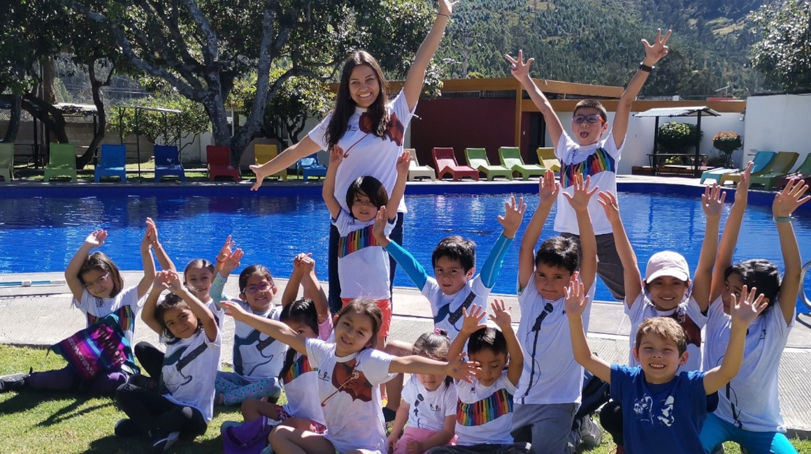 Niños de Quito en un curso por vacaciones, en junio de 2023.