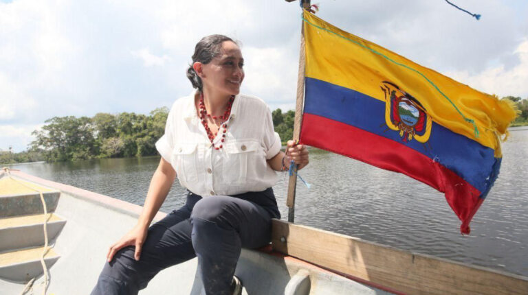Erika Paredes, la candidata a la Vicepresidencia de la alianza Actuemos, este 2 de julio de 2023.