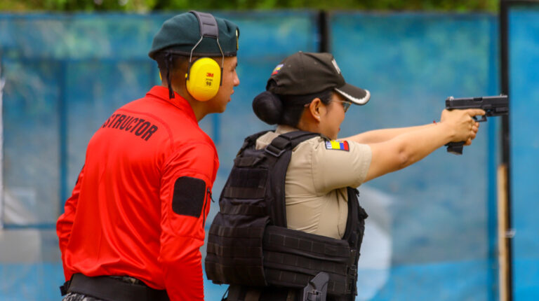 Inicio del Plan de Reentrenamiento a policías de los ejes táctico y preventivo, el 21 de junio de 2023, en Guayaquil.