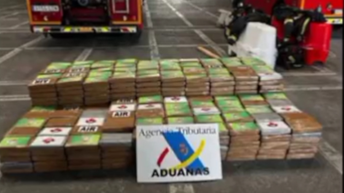 Cocaína incautada en puerto de Barcelona