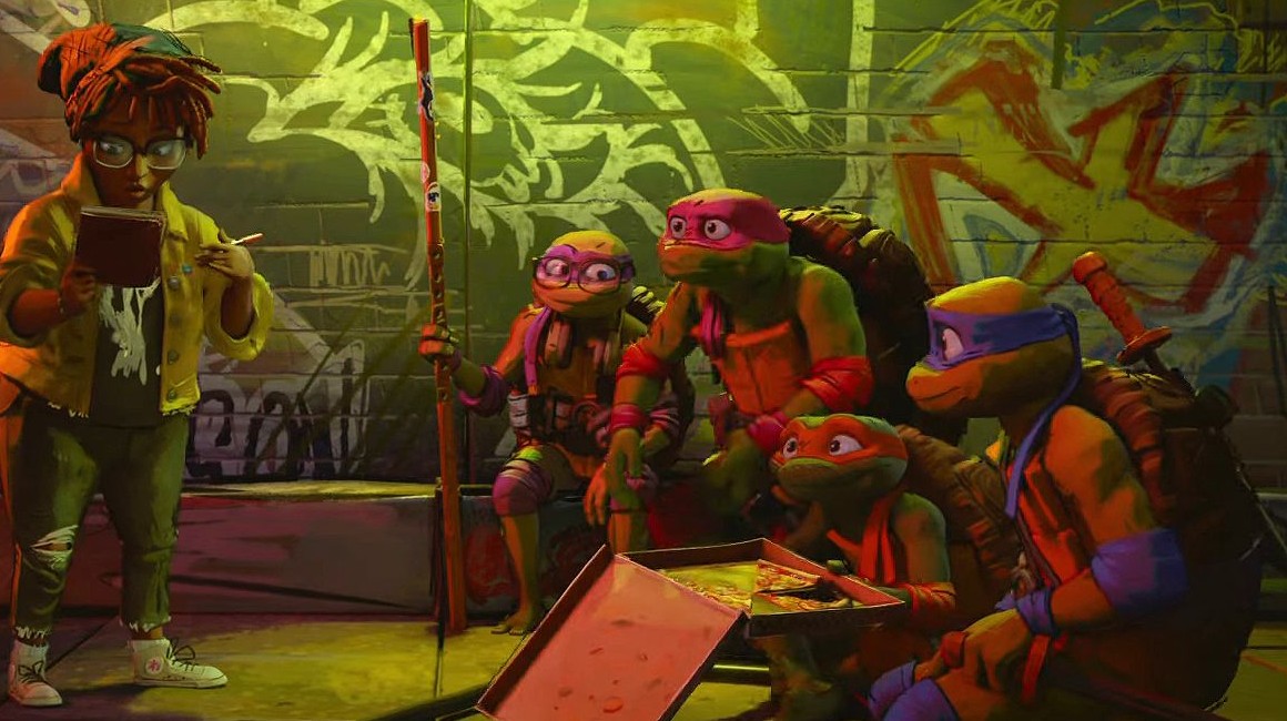 Escena de 'Tortugas Ninja: caos mutante', con el nuevo diseño de Abril O'Neal. 