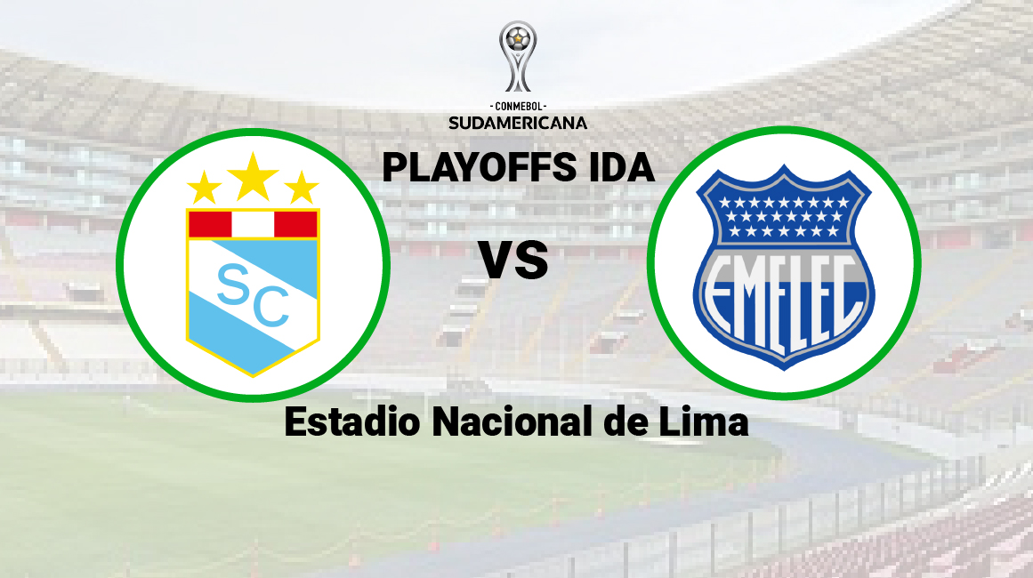 Sporting Cristal se enfrenta a Emelec en el estadio Nacional de Lima, el 12 de julio de 2023.