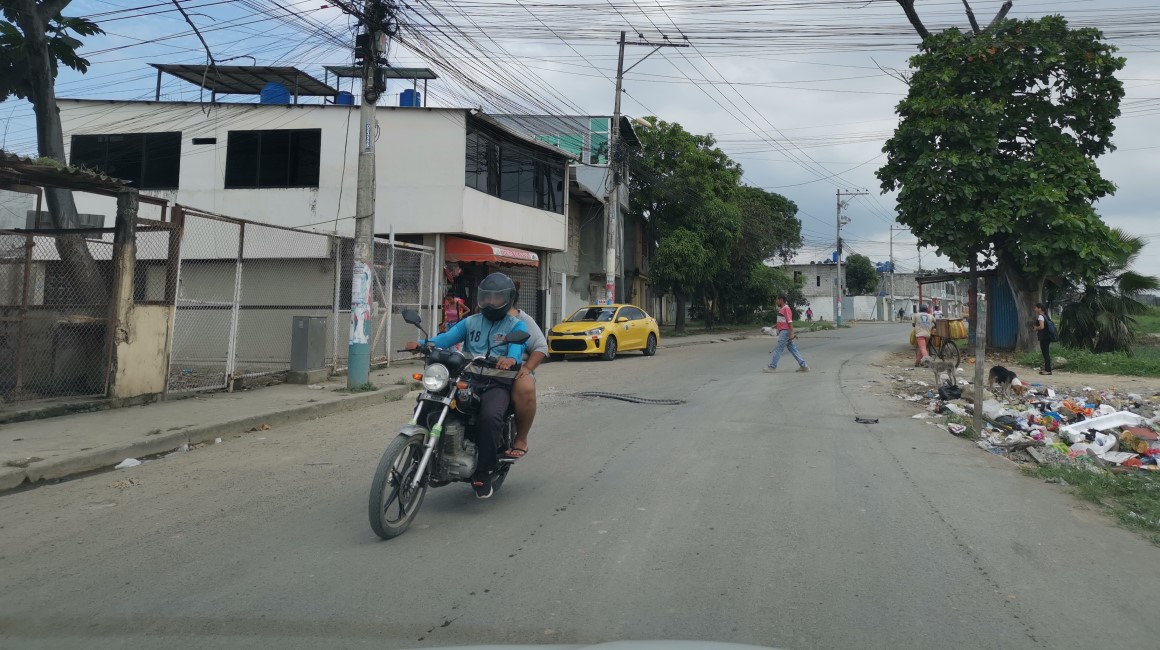 Vista de una calle entre el sector de El Recreo y La Herradura, en el cantón Durán (Guayas).