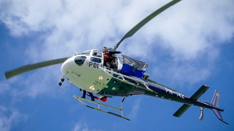 Uno de los helicópteros Airbus de la Policía Nacional de Ecuador.