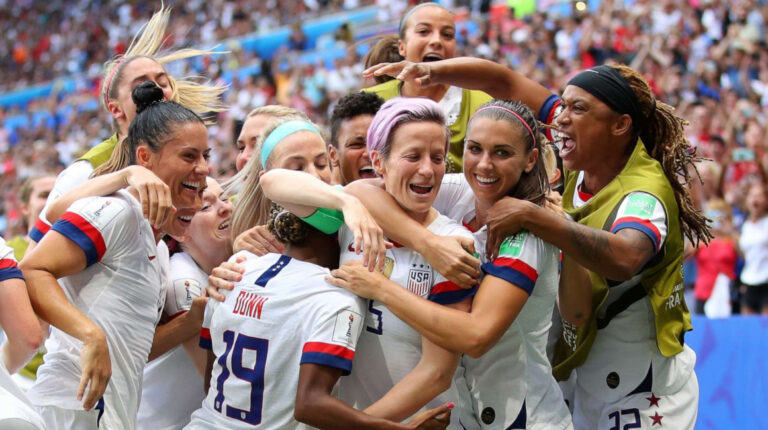 Selección femenina de Estados Unidos, durante el Mundial 2019.
