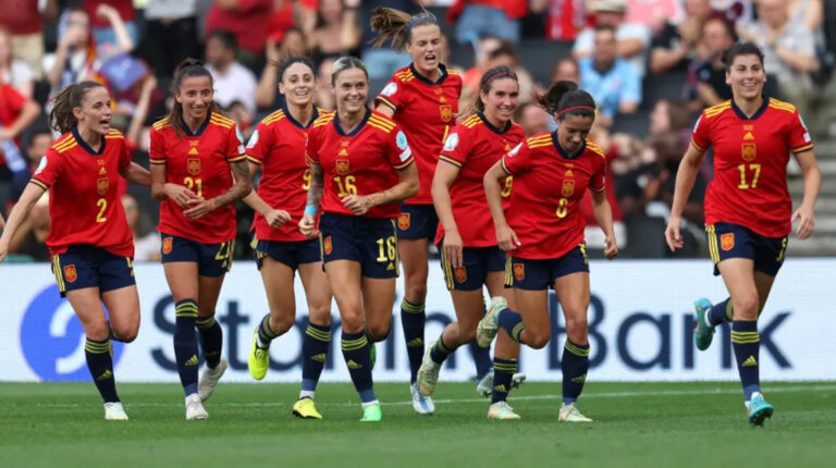 Selección femenina de España, durante la Eurocopa 2022.