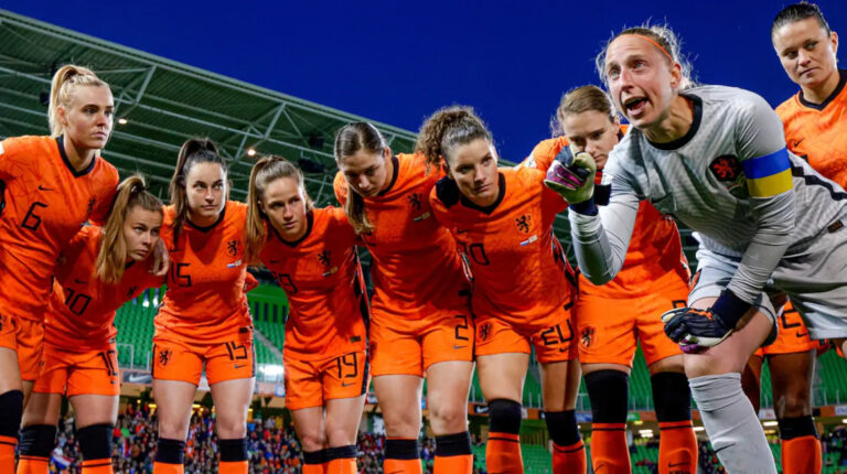 Selección femenina de Países Bajos, durante la Eurocopa 2022.