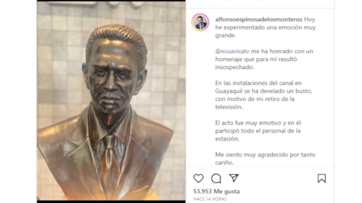 Imagen de Instagram del busto de 'Don Alfonso'. 
