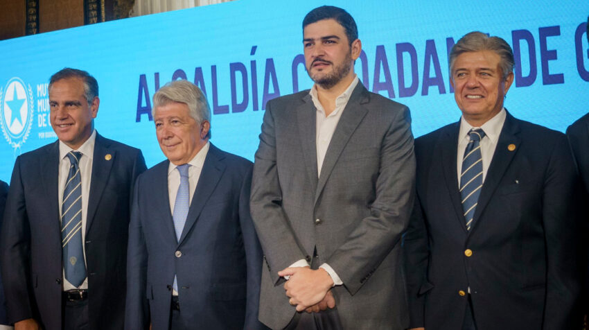 Enrique Cerezo y Aquiles Alvarez, en Guayaquil, el 24 de julio de 2023. 