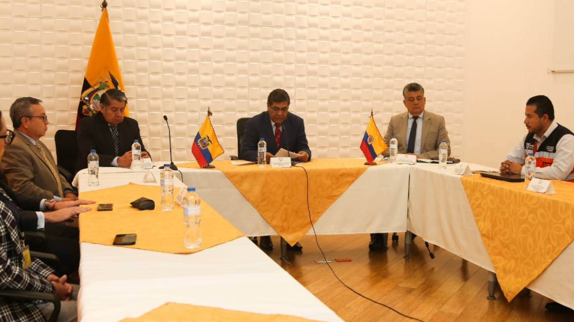 Autoridades de Ecuador y Colombia firmaron el Plan Operativo Anual Binacional de seguridad, el 26 de julio de 2023, en Quito.